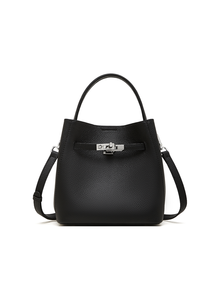 FEMI BLACK TOP GRAINE LEATHER