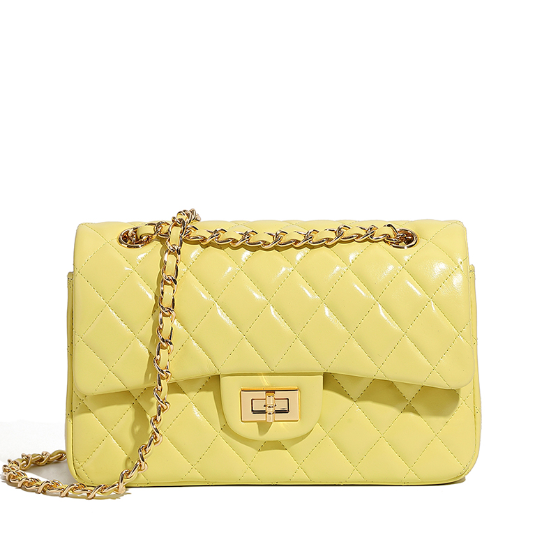 GEORGETTE YELLOW TOP GRAINE LEATHER