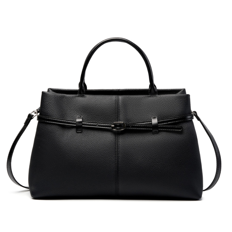 MARIE BLACK TOP GRAINE LEATHER